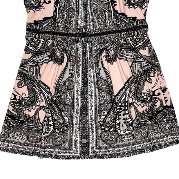 INC International Concepts Halter Top Pink Black Paisley Print S - Picture 3 of 8